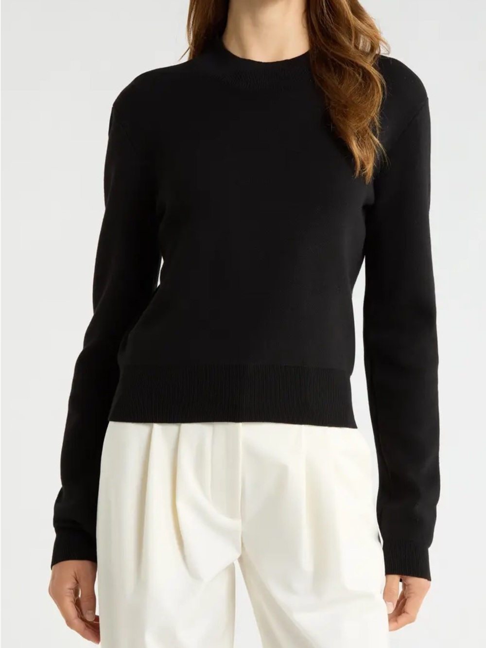 Favorite Daughter Women’s The Whitney Mock Neck Black Sweater